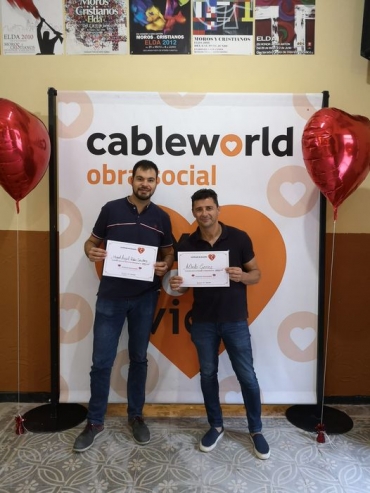 Alberto García Miguel Ángel Rubio Donación Sangre Cableworld